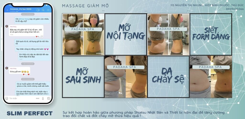 Sự kết hợp giữa liệu pháp Shiatsu và công nghệ máy cao cấp tại Padaha mang lại hiệu quả giảm béo vượt trội.