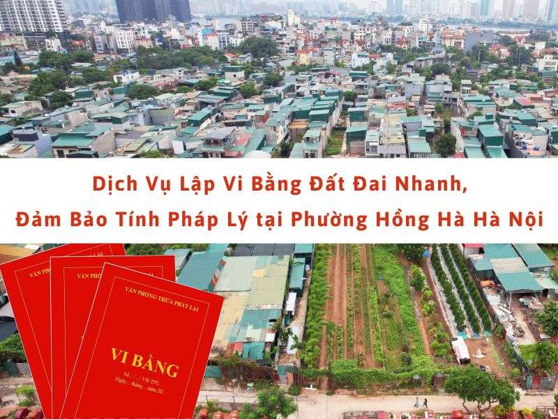Dịch vụ lập vi bằng đất đai nhanh, đảm bảo tính pháp lý tại phường Hồng Hà Hà Nội 1 Dịch vụ lập vi bằng đất đai