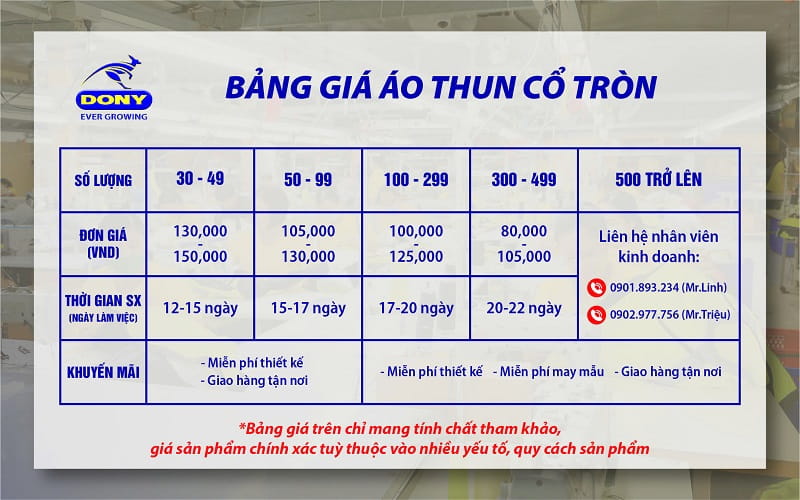 Xưởng may áo thun theo yêu cầu tại Phường Sài Gòn 10