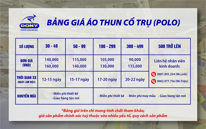 Xưởng may áo thun theo yêu cầu tại Phường Sài Gòn 9